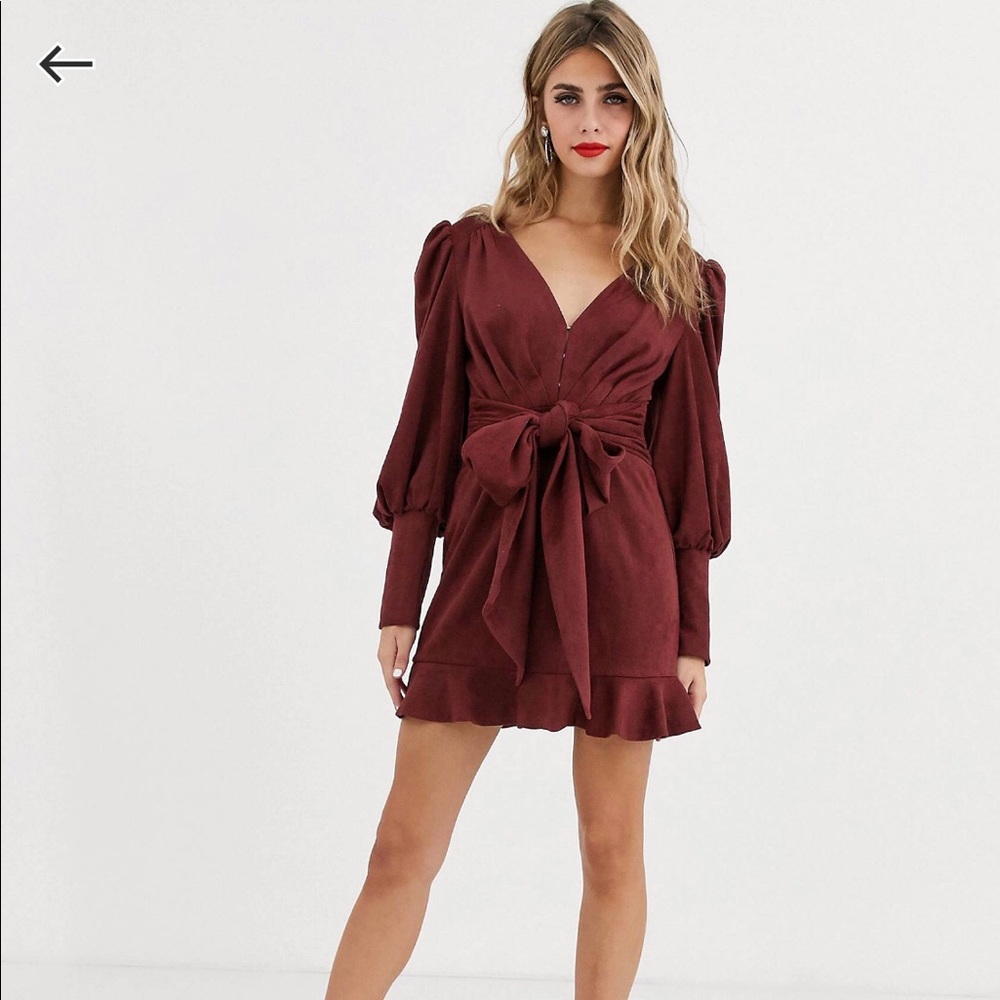 Skylar Rose tea dress with front bowtie waist